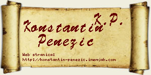 Konstantin Penezić vizit kartica